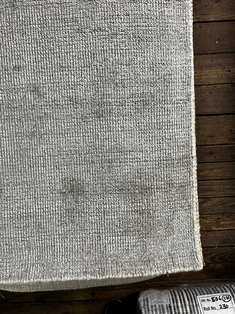 The Candyman 2.9x6.6 Silver Handwoven Runner | Banana Manor Rug Company