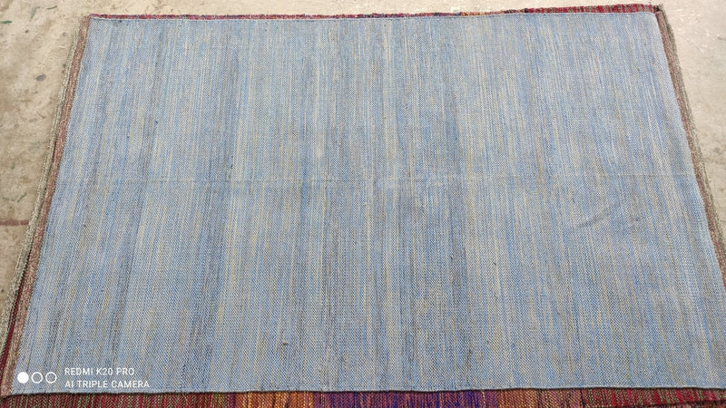 The Colonel James 4x6 Sari Silk Handwoven Durrie Rug (Multiple Colors Available) | Banana Manor Rug Company