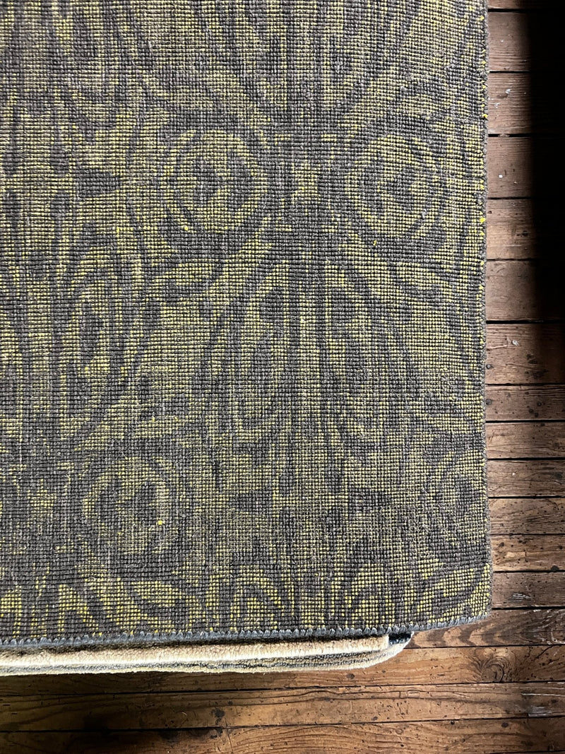 The Dennis System 3x6 Green Jacquard Rug | Banana Manor Rug Company