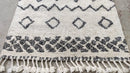 The Dude 4.9x6.9 Handwoven White and Black Moroccan Style Rug | Banana Manor Rug Company