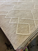 The Tin Man 9.3x12 Handwoven Beige Modern Rug | Banana Manor Rug Company