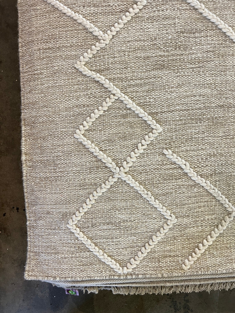 The Tin Man 9.3x12 Handwoven Beige Modern Rug | Banana Manor Rug Company