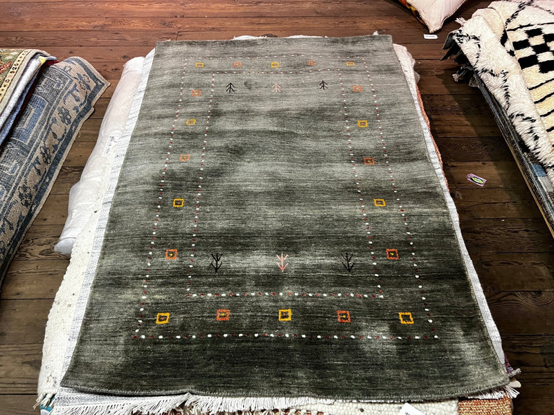 The Yada Yada 4x5.9 Brown Handwoven Rug | Banana Manor Rug Company