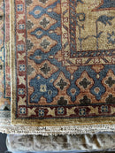 Tiara 9.9x14 Blue and Rust Hand-Knotted Oushak Rug | Banana Manor Rug Company