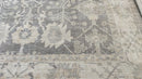 Tila Tequila 9x13.6 Grey and Beige Hand-Knotted Oushak Rug | Banana Manor Rug Company