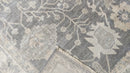Tila Tequila 9x13.6 Grey and Beige Hand-Knotted Oushak Rug | Banana Manor Rug Company