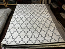 Tilly Ivory and Grey Handwoven Jali Rug (Multiple Sizes) | Banana Manor Rug Factory Outlet