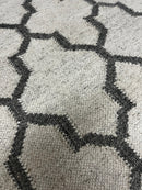 Tilly Ivory and Grey Handwoven Jali Rug (Multiple Sizes) | Banana Manor Rug Company