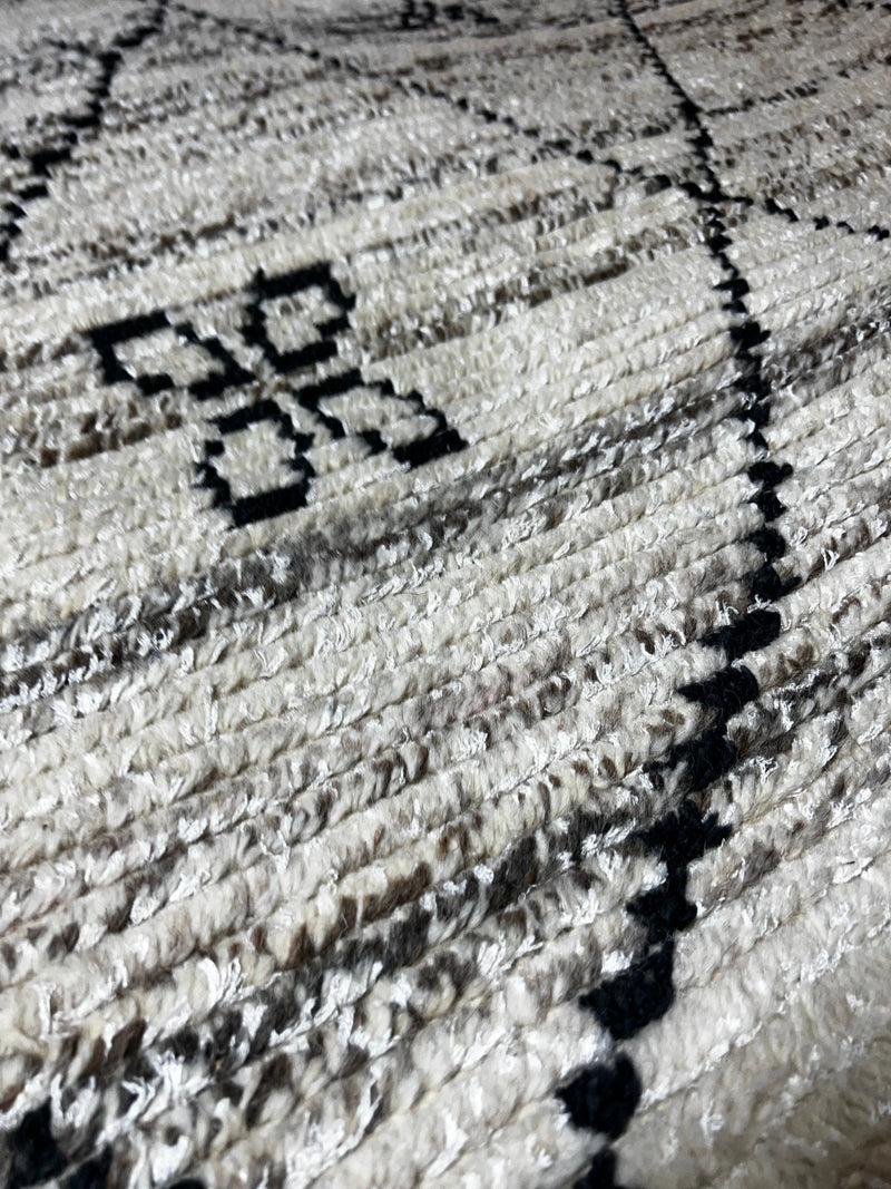 Tim Balme 5.9X8.3 Hand-Knotted Modern Natural and Grey Berber | Banana Manor Rug Factory Outlet