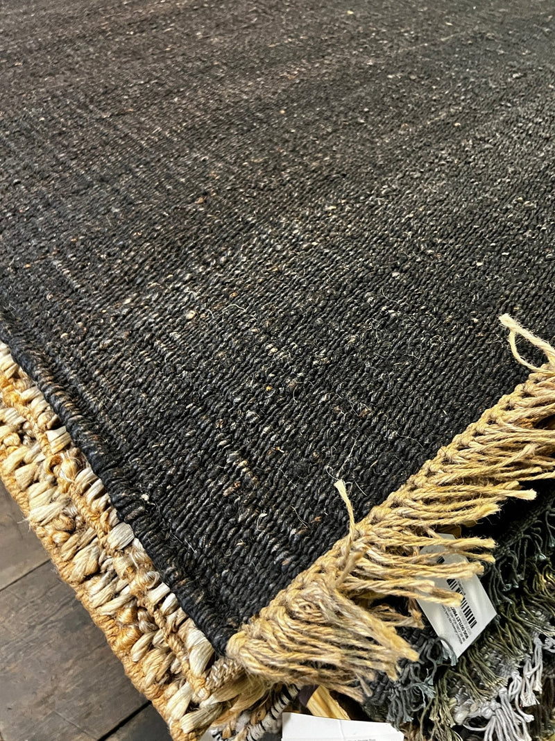 Tim Teal 4.3X6 BLACK NATURAL DURRIE RUG | Banana Manor Rug Company