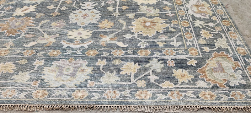 Tina Chow 9x12 Grey Hand-Knotted Oushak Rug | Banana Manor Rug Company