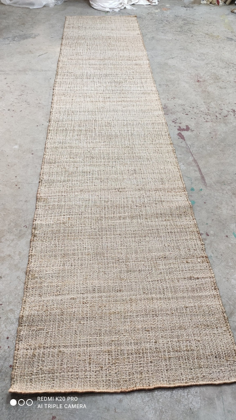 Todd Alquist 2.6x13 Handwoven Silver Jute Runner | Banana Manor Rug Company