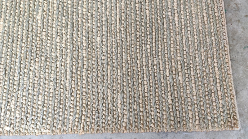 Tom Tuttle from Tacoma 5x8 Handwoven Natural and Grey Striped Jute Rug | Banana Manor Rug Company