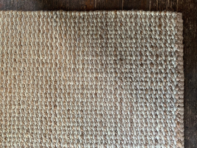 Tommy Boy Tan & Off White Jute & Wool Handwoven Rug | Banana Manor Rug Company