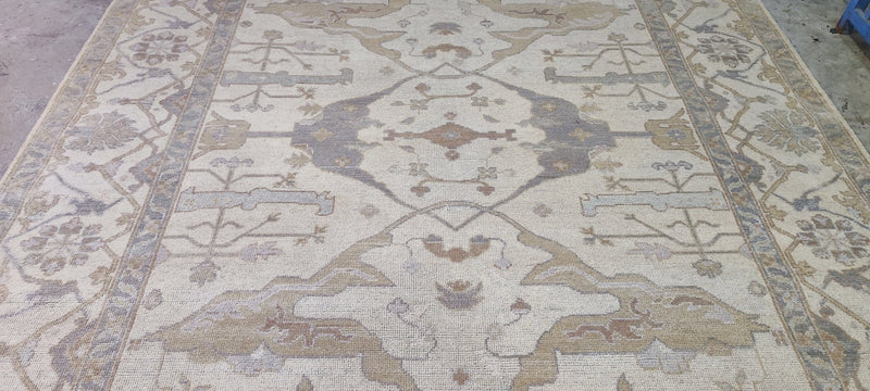 Traci Connell Beige Hand-Knotted Oushak Rug 8x10 | Banana Manor Rug Company