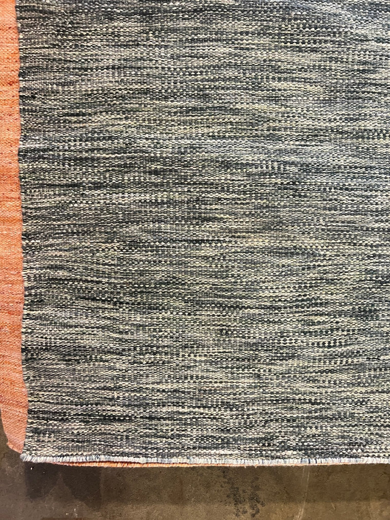 Ty Webb 9x12 Handwoven Green PET Yarn Durrie Rug | Banana Manor Rug Company