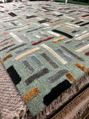 Ulla Poulsen 6x9 Green Modern Hand-Tufted Rug | Banana Manor Rug Company