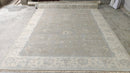Valentina 8x10 Light Grey and Ivory Green Hand-Knotted Oushak Rug | Banana Manor Rug Company