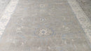 Valentina 8x10 Light Grey and Ivory Green Hand-Knotted Oushak Rug | Banana Manor Rug Company