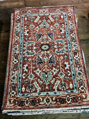 Vanessa Hudgens 4x6 Red Hand-Knotted Oushak Rug | Banana Manor Rug Company