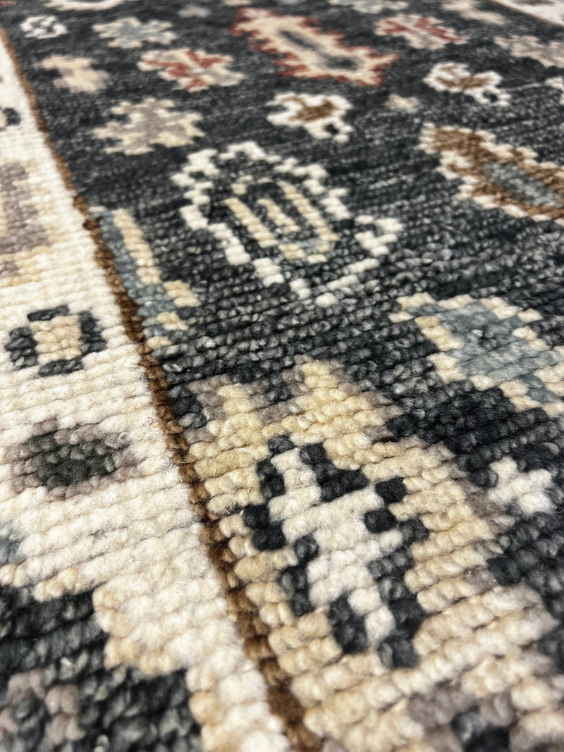 Vanessa Vaughn 2.6x10 Hand-Knotted Ivory and Grey Oushak Runner | Banana Manor Rug Factory Outlet