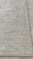 Vanna 6x9 Silver and Grey Hand-Knotted Oushak Rug | Banana Manor Rug Company