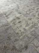 Vanna 6x9 Silver and Grey Hand-Knotted Oushak Rug | Banana Manor Rug Company