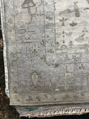 Vanna 6x9 Silver and Grey Hand-Knotted Oushak Rug | Banana Manor Rug Company