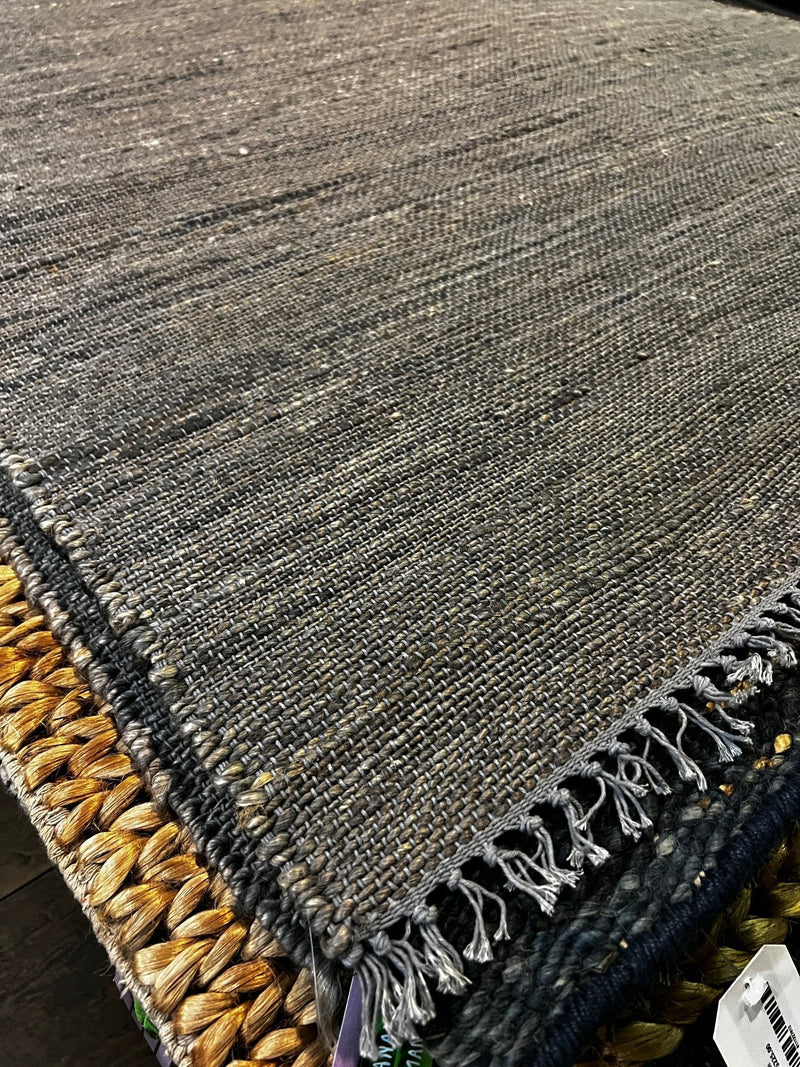 Velma Dinkly 4x6 Grey Handwoven Jute Durrie Rug | Banana Manor Rug Company