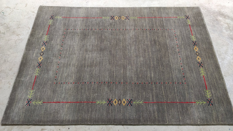 Velvet Jones 4x5.9 Brown Handwoven Rug | Banana Manor Rug Company