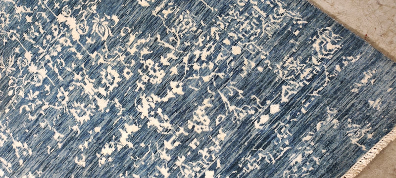 Vendela Thomessen 8x10 Blue Hand-Knotted Abstract Rug | Banana Manor Rug Company