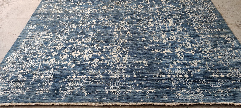 Vendela Thomessen 8x10 Blue Hand-Knotted Abstract Rug | Banana Manor Rug Company