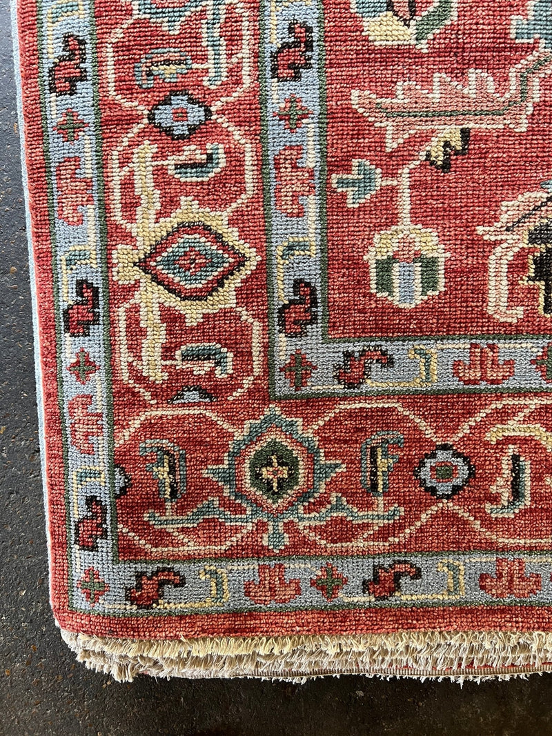 Veronica 9x12 Hand-Knotted Rust Kashan Rug | Banana Manor Rug Company