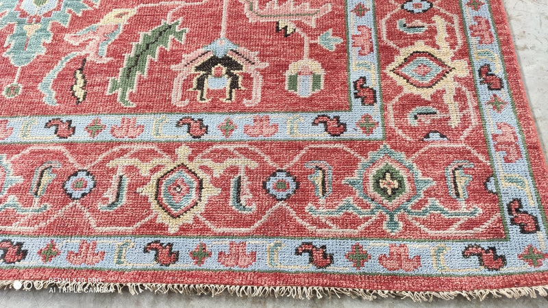 Veronica 9x12 Hand-Knotted Rust Kashan Rug | Banana Manor Rug Company