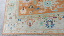 Veronica Corningstone 9x12 Rust and Beige Hand-Knotted Oushak Rug | Banana Manor Rug Company
