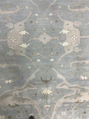 Veronica Villette Hand-Knotted 9.3x12 Sky Blue & Ivory Oushak | Banana Manor Rug Company
