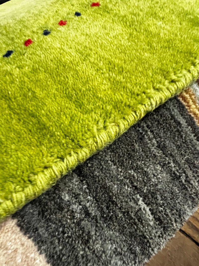 Veruca Salt Handwoven Green Gabbeh Runner (Multiple Sizes) | Banana Manor Rug Factory Outlet