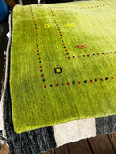 Veruca Salt Handwoven Green Gabbeh Runner (Multiple Sizes) | Banana Manor Rug Factory Outlet