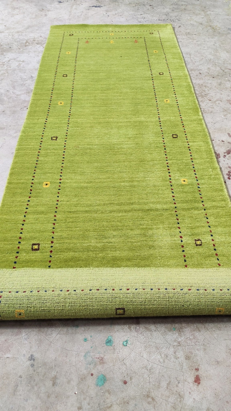 Veruca Salt (Multiple Sizes) Handwoven Green Gabbeh Rug | Banana Manor Rug Company