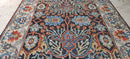 Virginie Efira 8x10 Blue and Beige Hand-Knotted Allover Rug | Banana Manor Rug Company