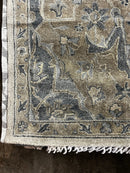 Virginie Ledoyen 8x10 Tan Hand-Tufted Kashan Rug | Banana Manor Rug Company