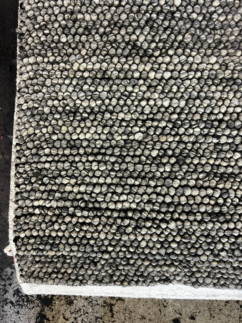 Vittorio Alfieri Handwoven Wool Durrie Natural Grey Loop (various sizes) | Banana Manor Rug Factory Outlet