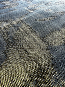 Vladimir Mashkov Hand-Knotted Modern Rug Blue and Grey Textured 9x12 | Banana Manor Rug Company