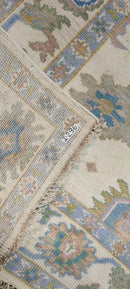 Whit Stillman 9x12 Ivory Hand-Knotted Oushak Rug | Banana Manor Rug Company