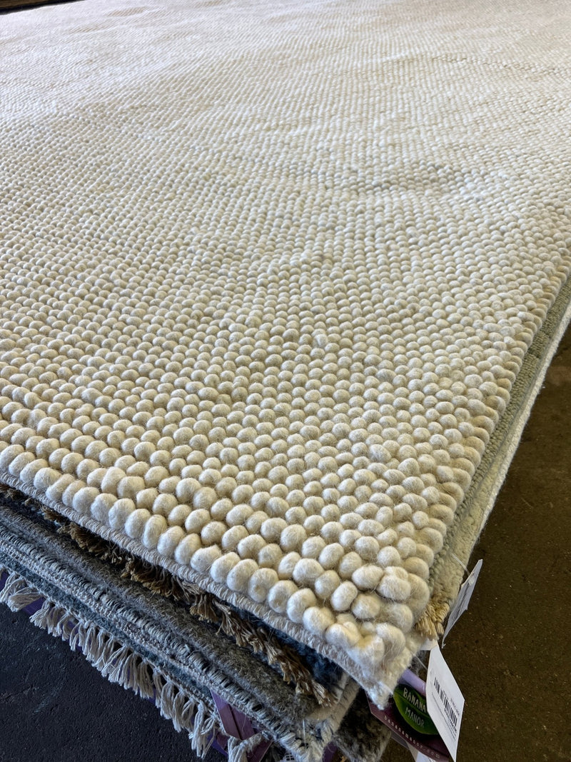 White Eyeball 10x13.9 Handwoven Rug | Banana Manor Rug Company