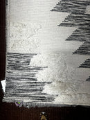 William Henry Ireland Handwoven Wool Durrie Natural Ivory Cut Pile 5.6x7.6 | Banana Manor Rug Factory Outlet