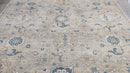 Willow 9x11.9 Beige and Gold Hand-Knotted Oushak Rug | Banana Manor Rug Company