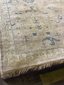 Willow 9x11.9 Beige and Gold Hand-Knotted Oushak Rug | Banana Manor Rug Company