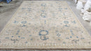 Willow 9x11.9 Beige and Gold Hand-Knotted Oushak Rug | Banana Manor Rug Company