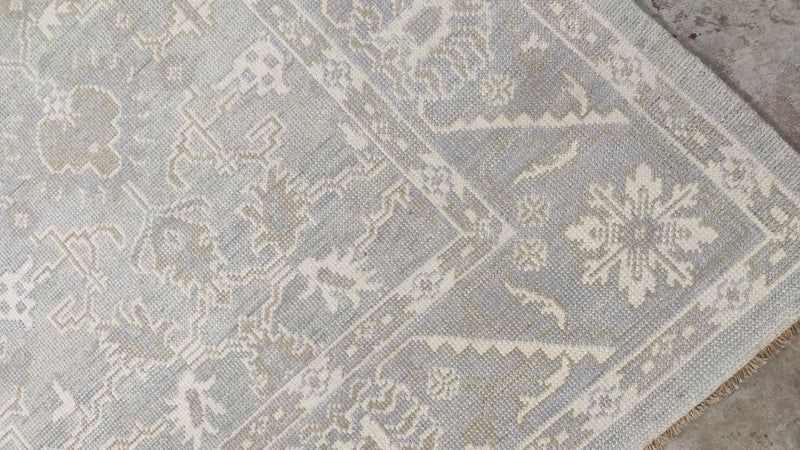 Winnifred White Washed Turkish Knot Oushak | Banana Manor Rug Company